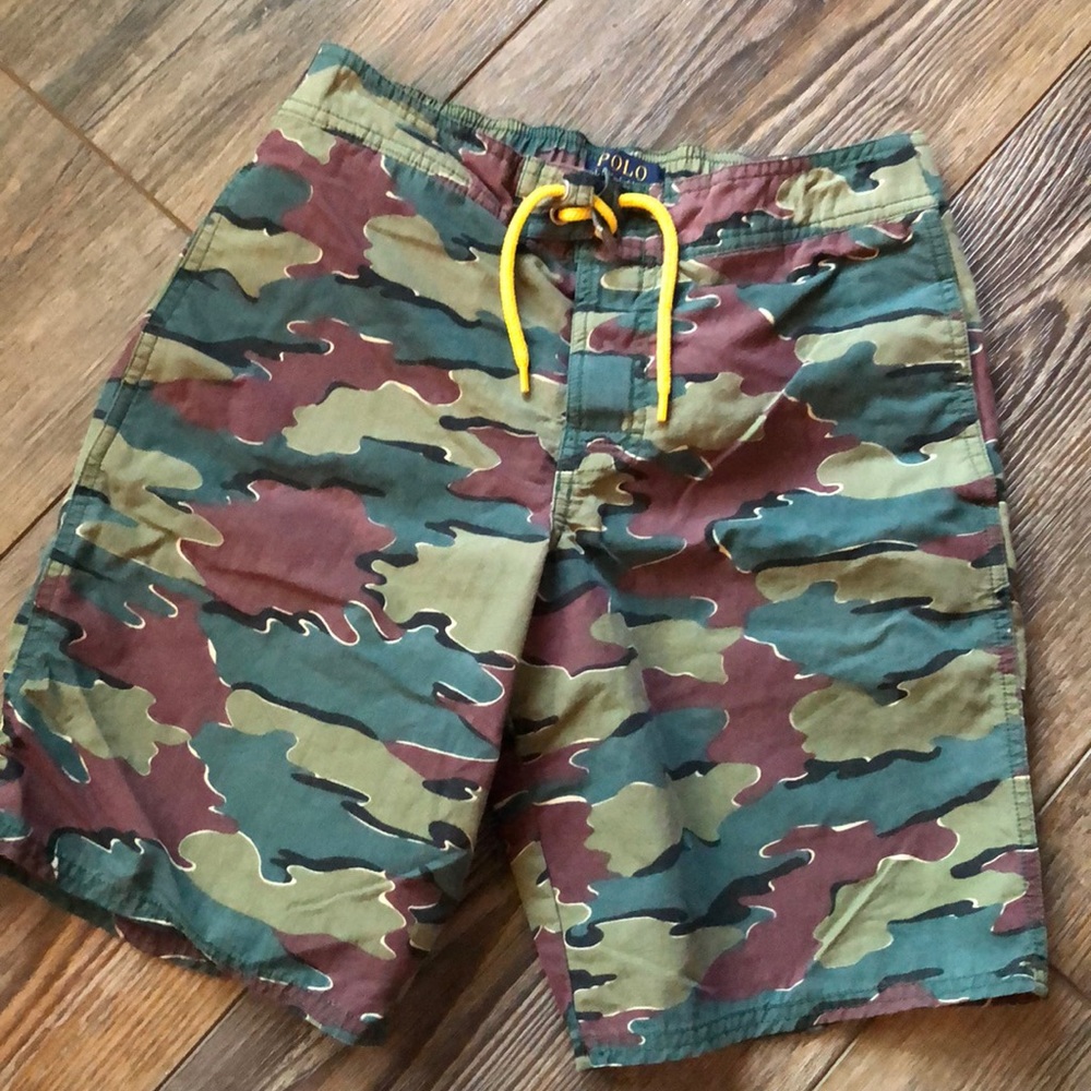 Boys POLO RALPH LAUREN board shorts Med 10-12 CAMO
